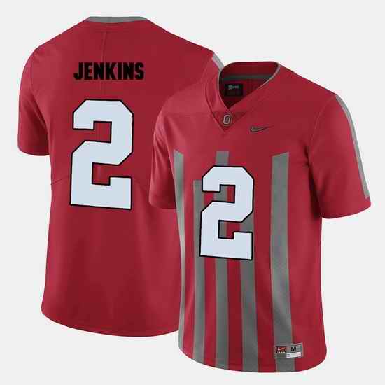 Men Ohio State Buckeyes Malcolm Jenkins College Football Red Jersey